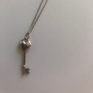 Tiffany & Co. Heart Key Diamond Necklace